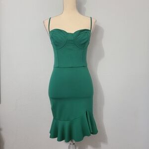 MSBV Green Spaghetti Strap Dress‎ NWT Size Small